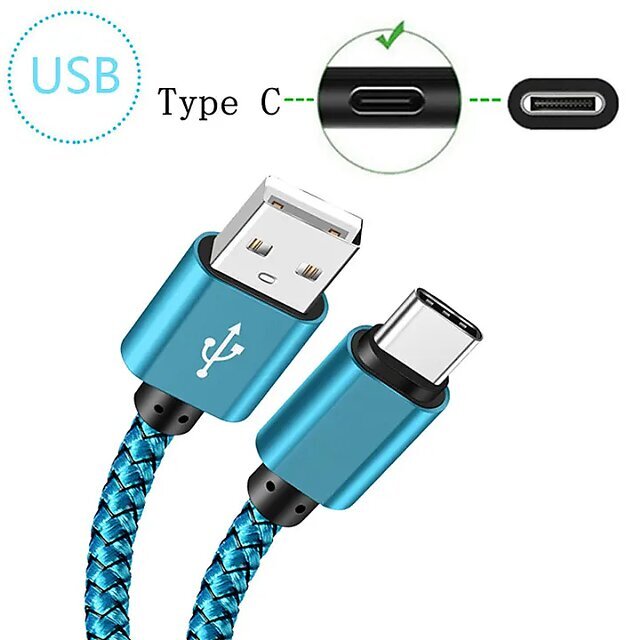 Voltrexon 45w Type C Data Fast Charging Braided Cable Support PD Dash Supervooc Dash