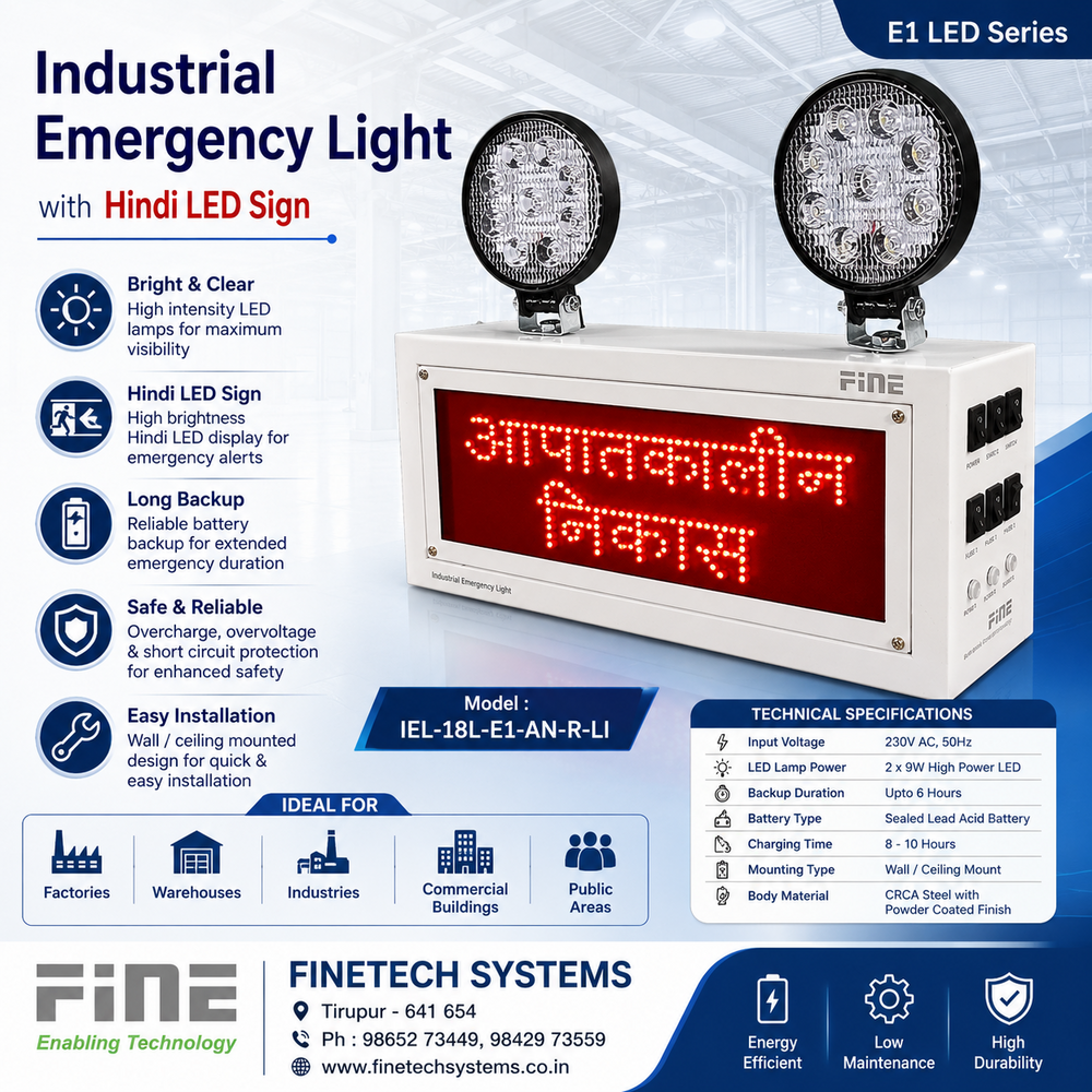 INDUSTRIAL EMERGENCY LIGHT - IEL EE LED18W