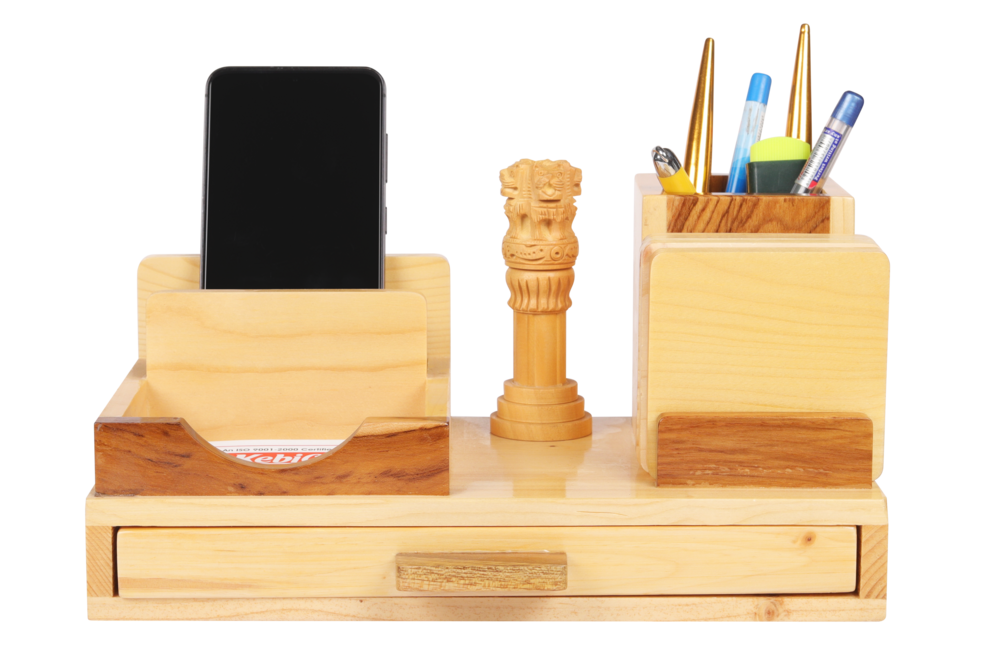 wooden pen stand