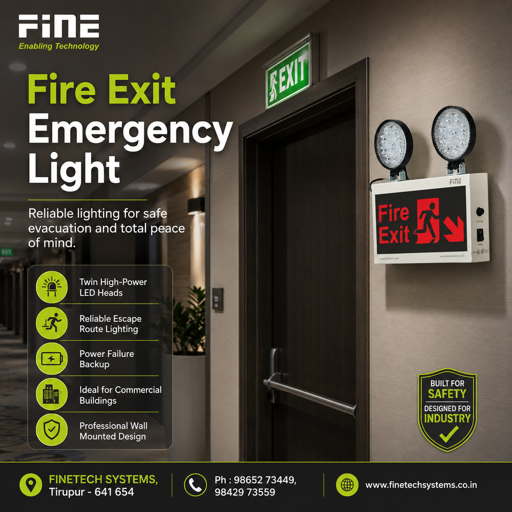 Industrial Exit light ( English and Kannada )