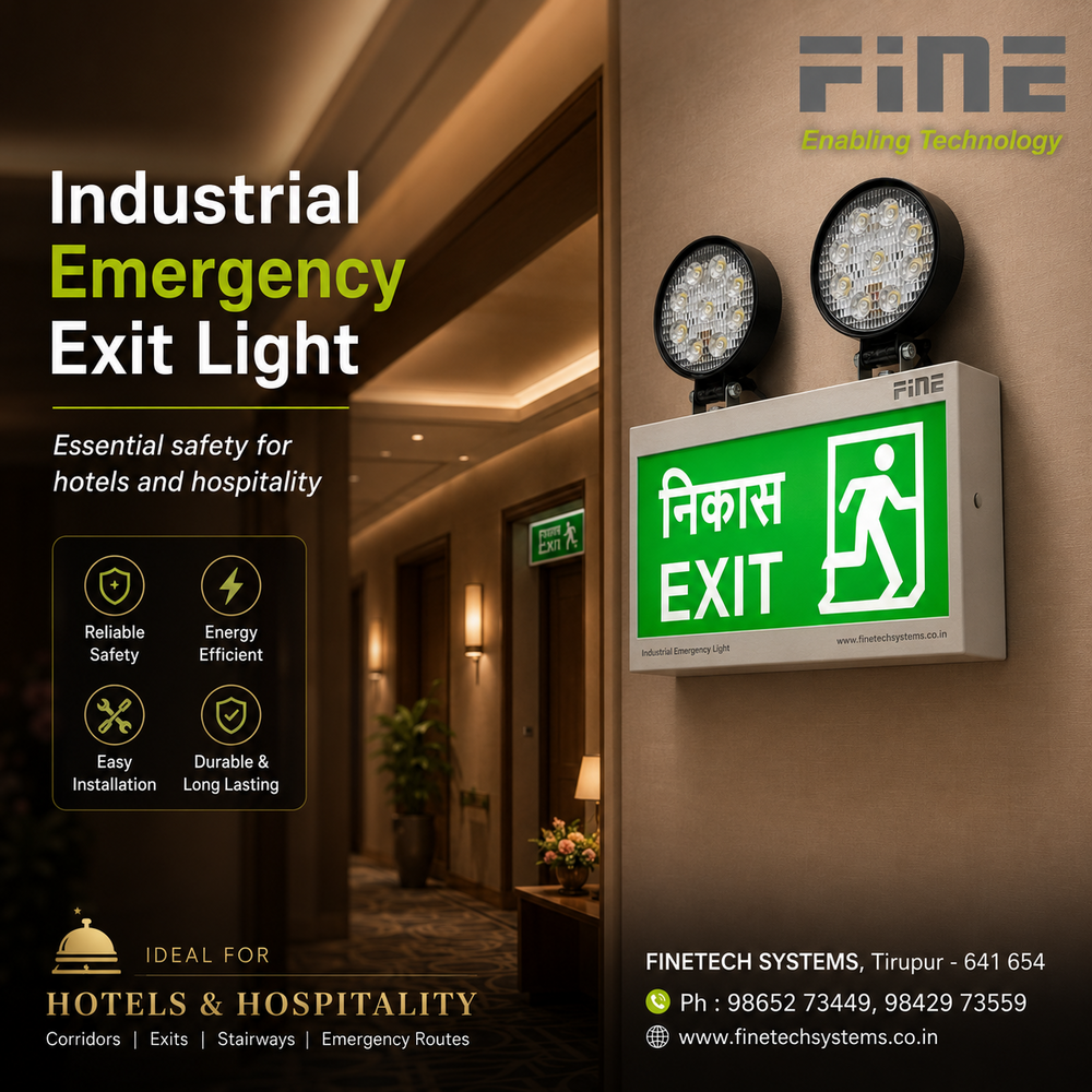 Industrial Exit light ( English and Kannada )