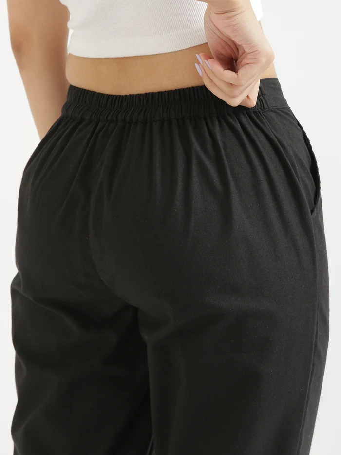 Straight Fit Women Cotton Pants