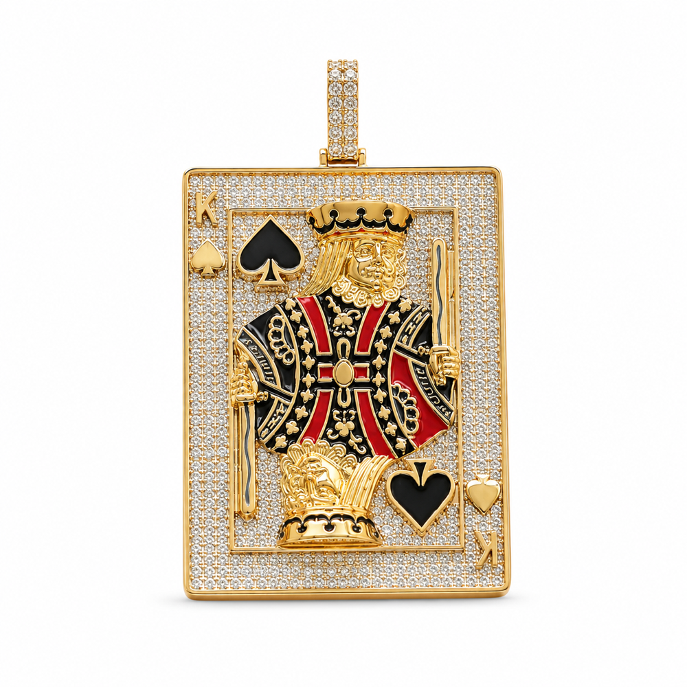 Hip Hop King Card Diamond Pendant