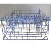 Spt011 Commercial Pvc Coated Glass Storage Rack - Welded Steel Wire, 500x500x300mm, Blue | Stackable, Corrosion Resistant, Dishwasher Compatible