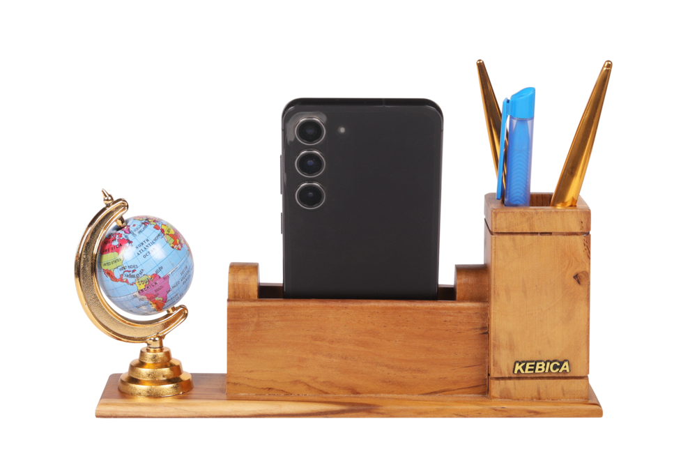 wooden pen stand