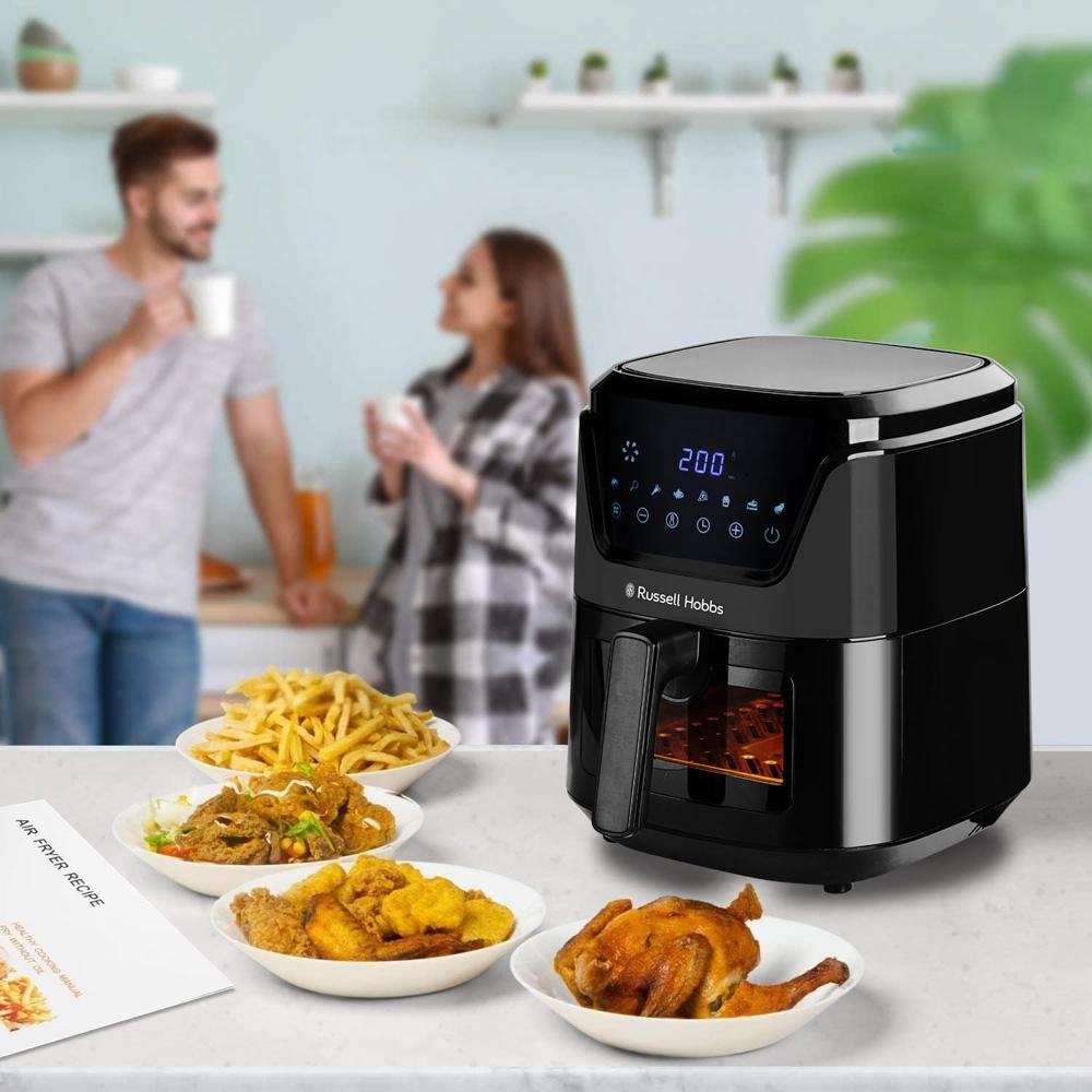 Russell Hobbs Sizzle Air RAF5500 5.5L 1350W Digital Air Fryer | 8-in-1 Pre-Set Programs