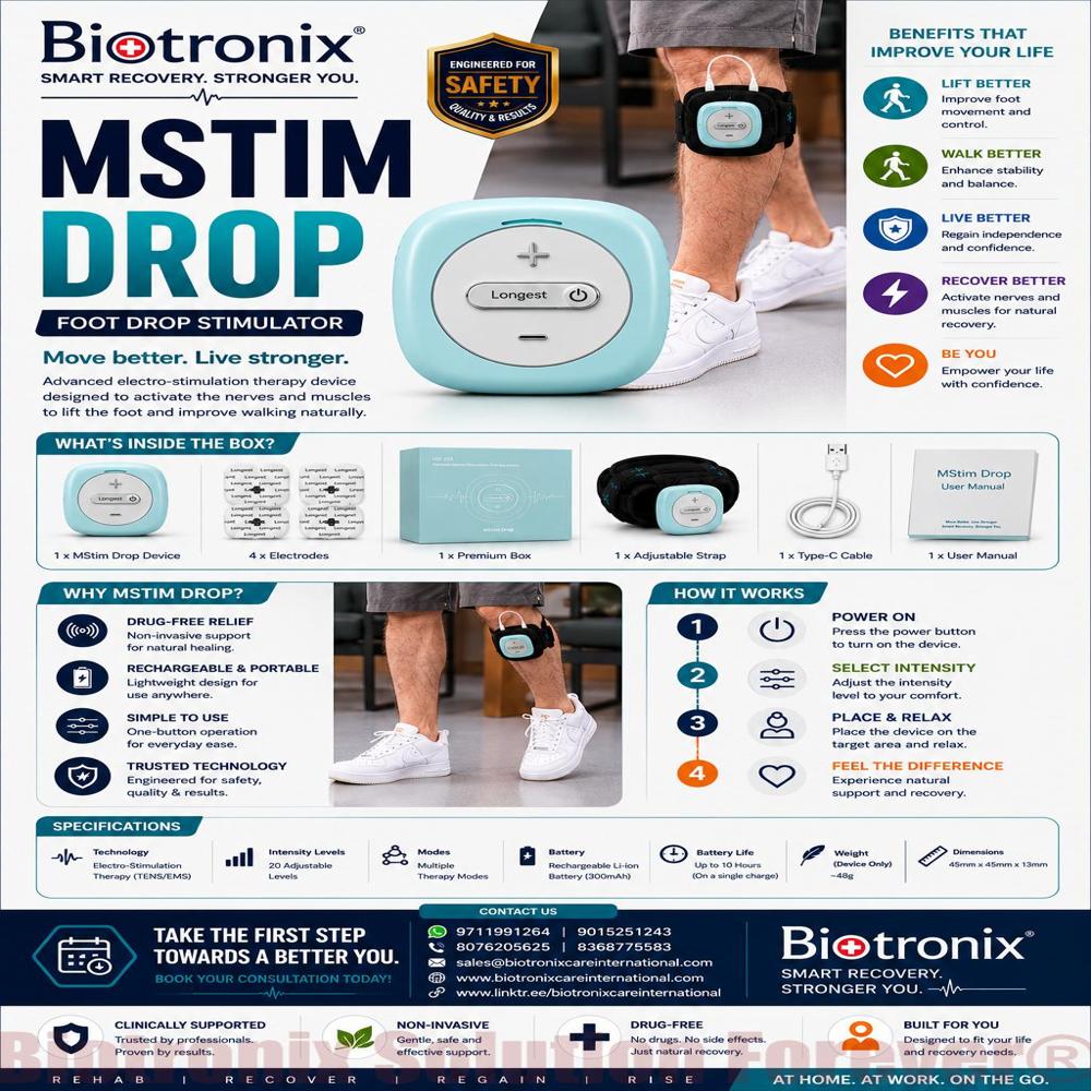 Hospital Grade Foot Drop Therapy Device for Neurological Recovery