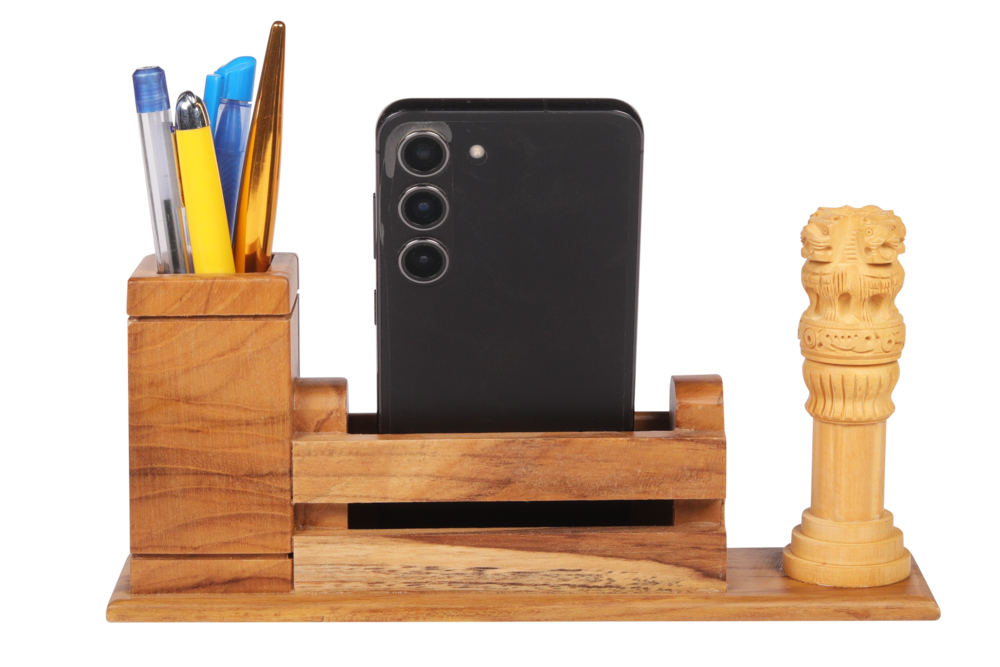wooden pen stand