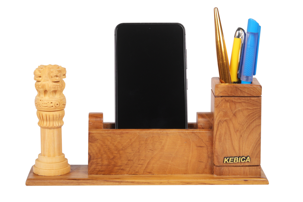 wooden pen stand