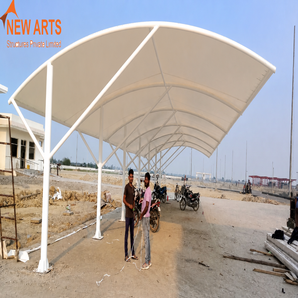 Car Parking Tensile Structure - Color: White (Custom Colors Available)