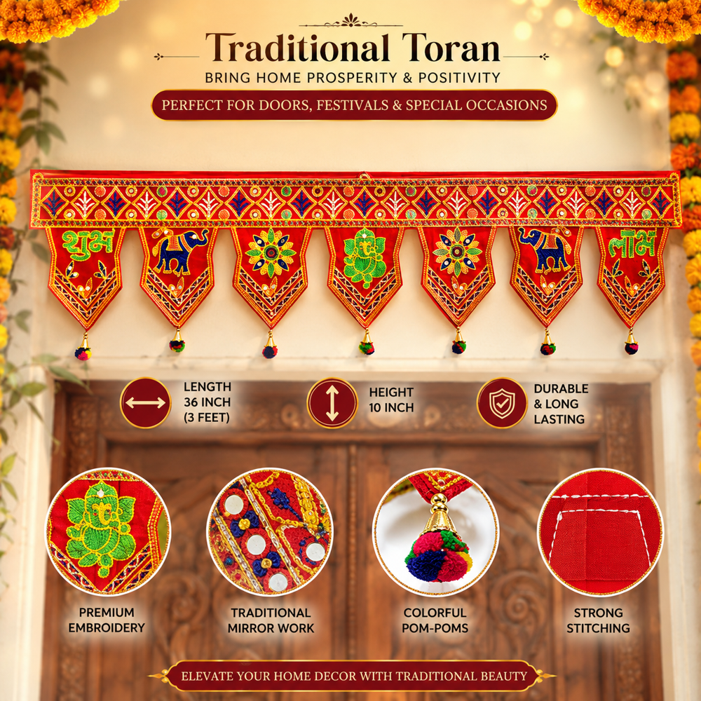 KRISHNA HANDLOOM Traditional Decorative Main Entrance Festival Decor  Z1 - 12