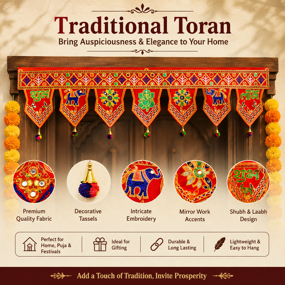 KRISHNA HANDLOOM Traditional Decorative Main Entrance Festival Decor  Z1 - 12