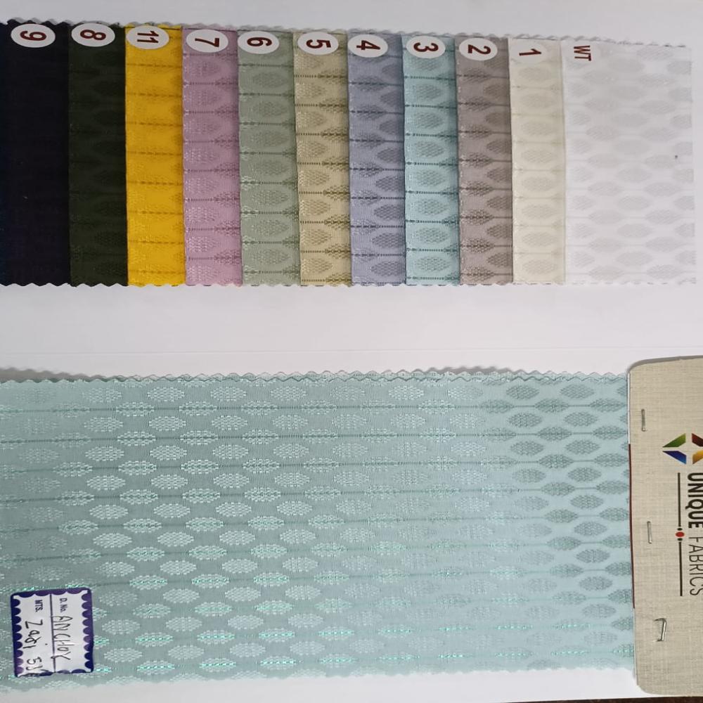POLYCOTTON ZARI SHIRTING FABRIC