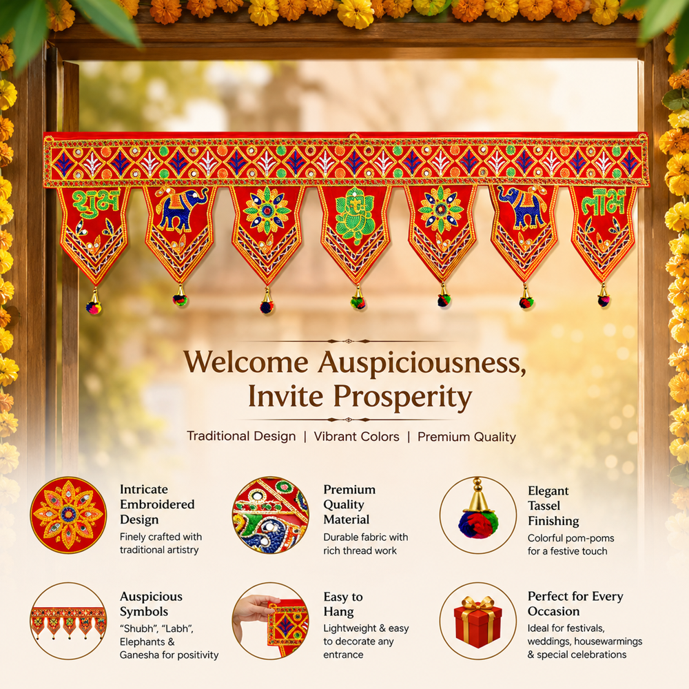 KRISHNA HANDLOOM Attractive Decorative Main Door Temple Hanging  Z1 - 15