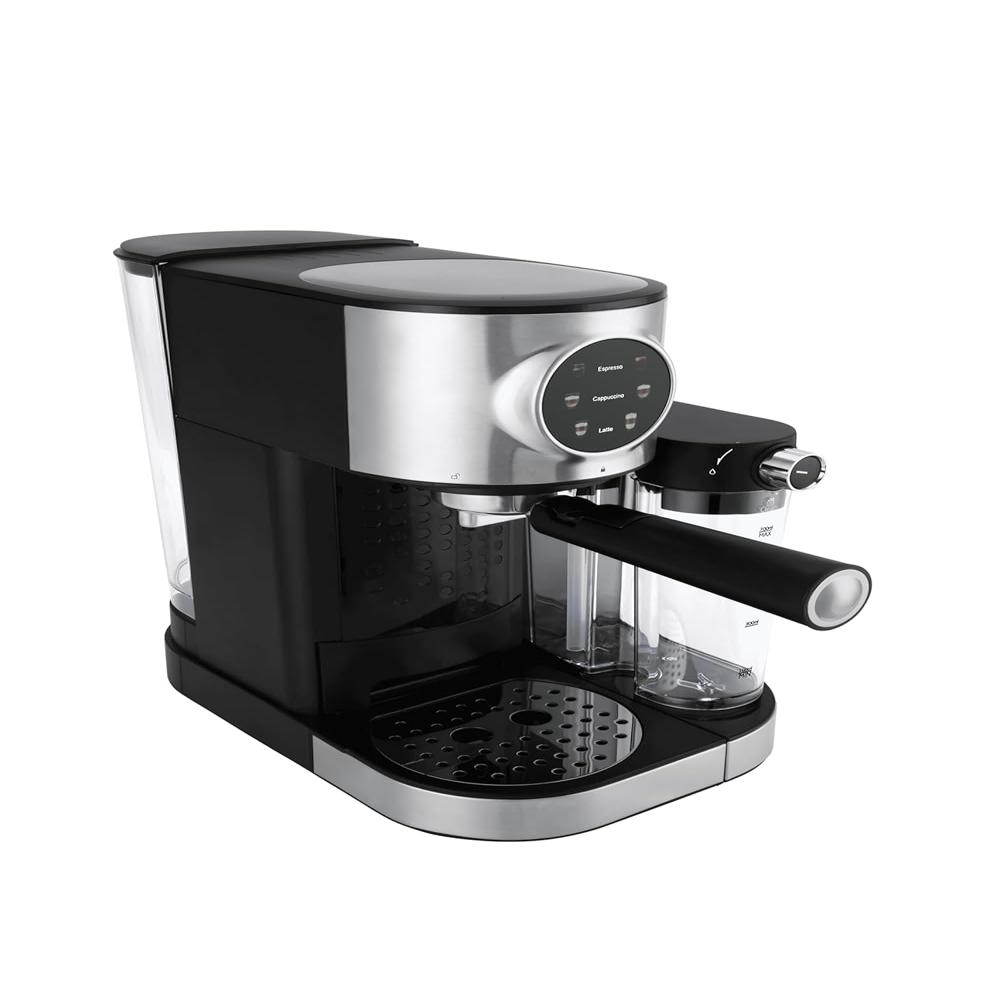 Russell Hobbs 1350W Elite Brew Digital Coffee Maker 15-Bar Professional Extraction | Single & Double Espresso, Cappuccino, Latte | NTC Temp Control | 1.7L Water Tank & 0.5L Milk Tank | 2-Yr Warranty