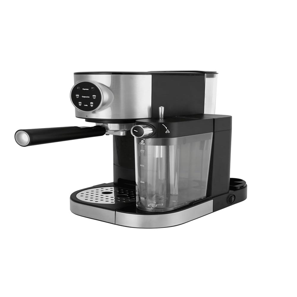 Russell Hobbs 1350W Elite Brew Digital Coffee Maker 15-Bar Professional Extraction | Single & Double Espresso, Cappuccino, Latte | NTC Temp Control | 1.7L Water Tank & 0.5L Milk Tank | 2-Yr Warranty