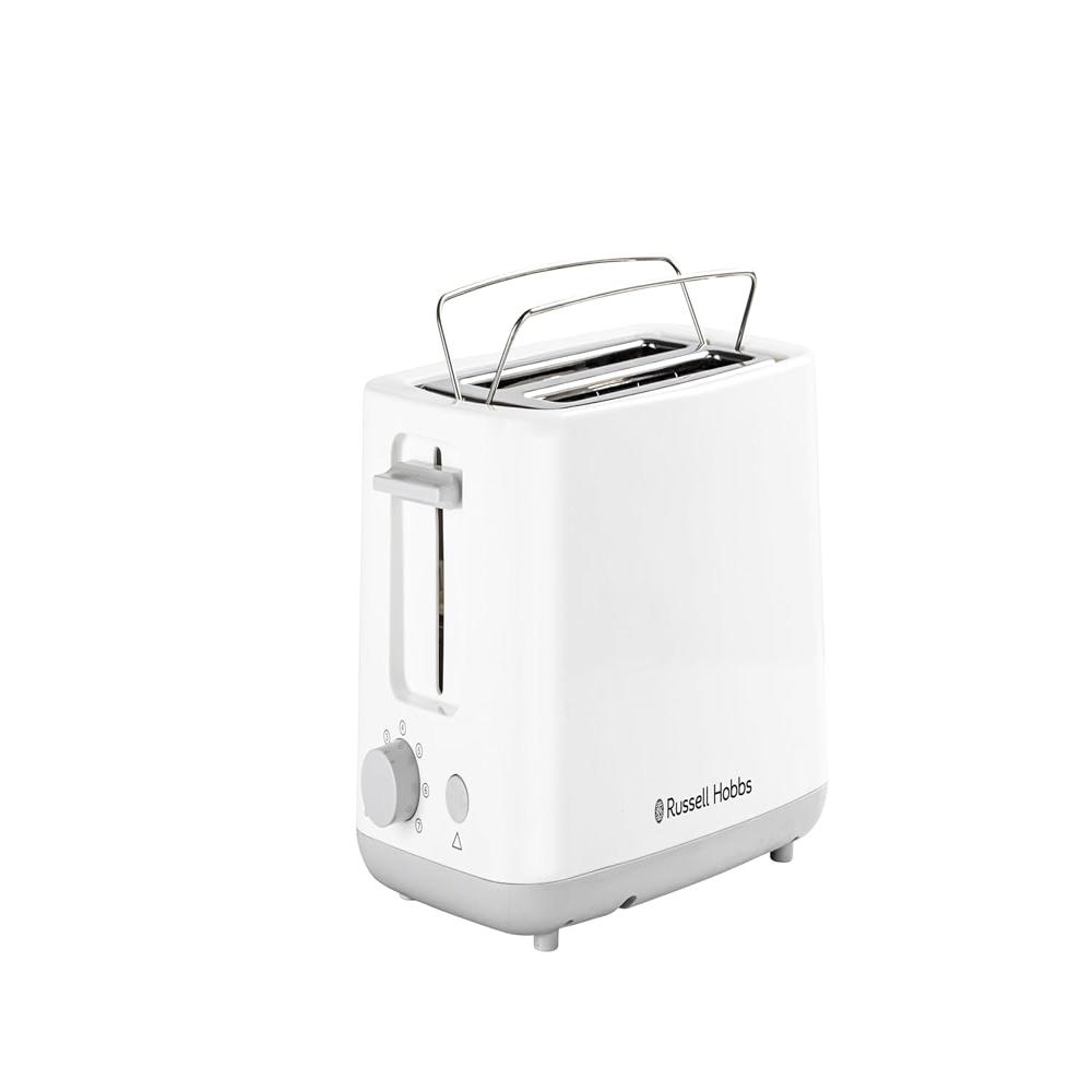 Russell Hobbs 16600 2-Slice Pop Up Toaster | 700 Watts Power | Inbuilt Bun Warmer | Variable Browning Control (7 Settings) | Anti-Jam, Pop-Up & Cancel Functions Removable Crumb Tray | 2-Year Warranty