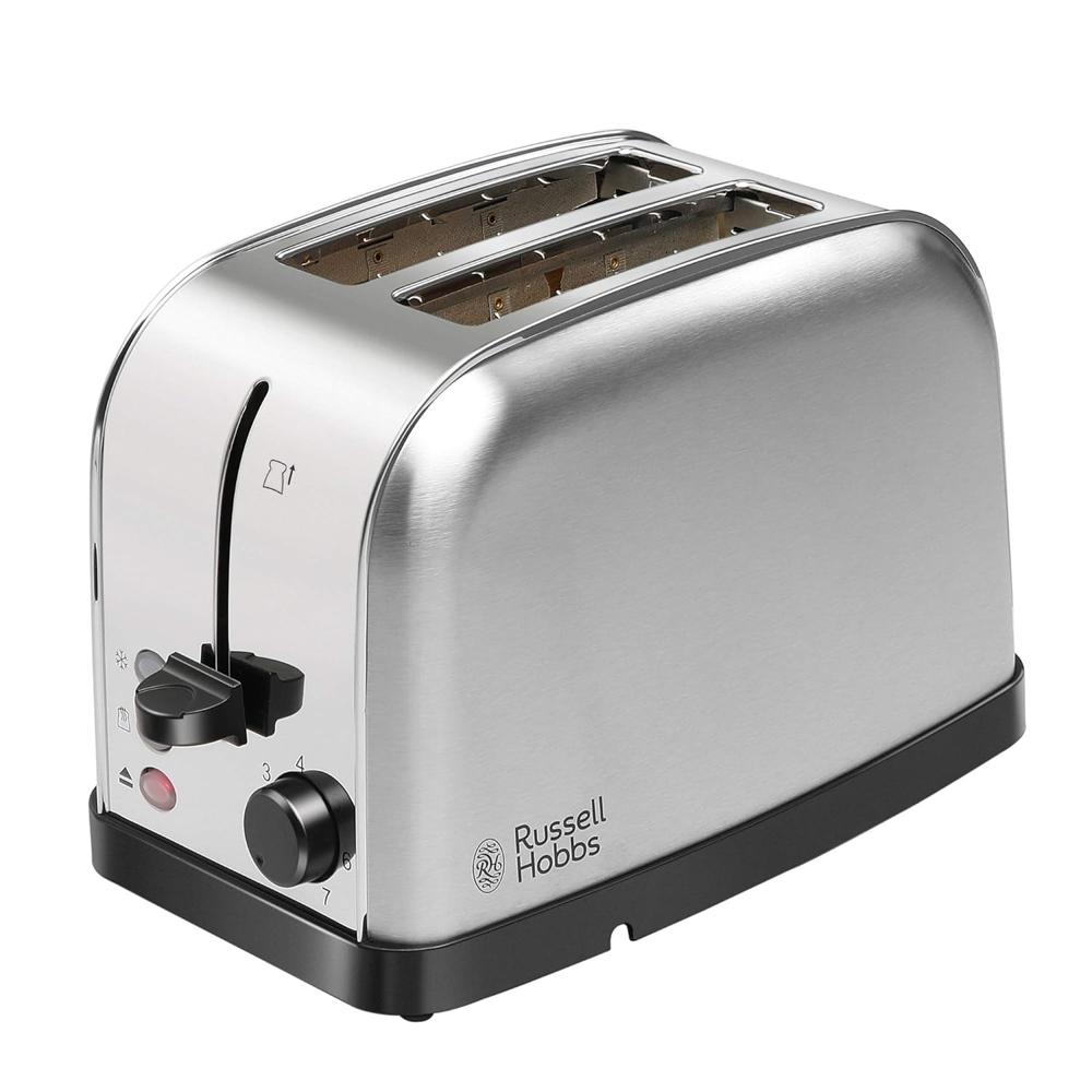 Russell Hobbs 18780 720/850 Watt Premium Stainless Steel 2 Slice Automatic Pop-Up Toaster with 2 Year Manufacturer Warranty - 850 Watts