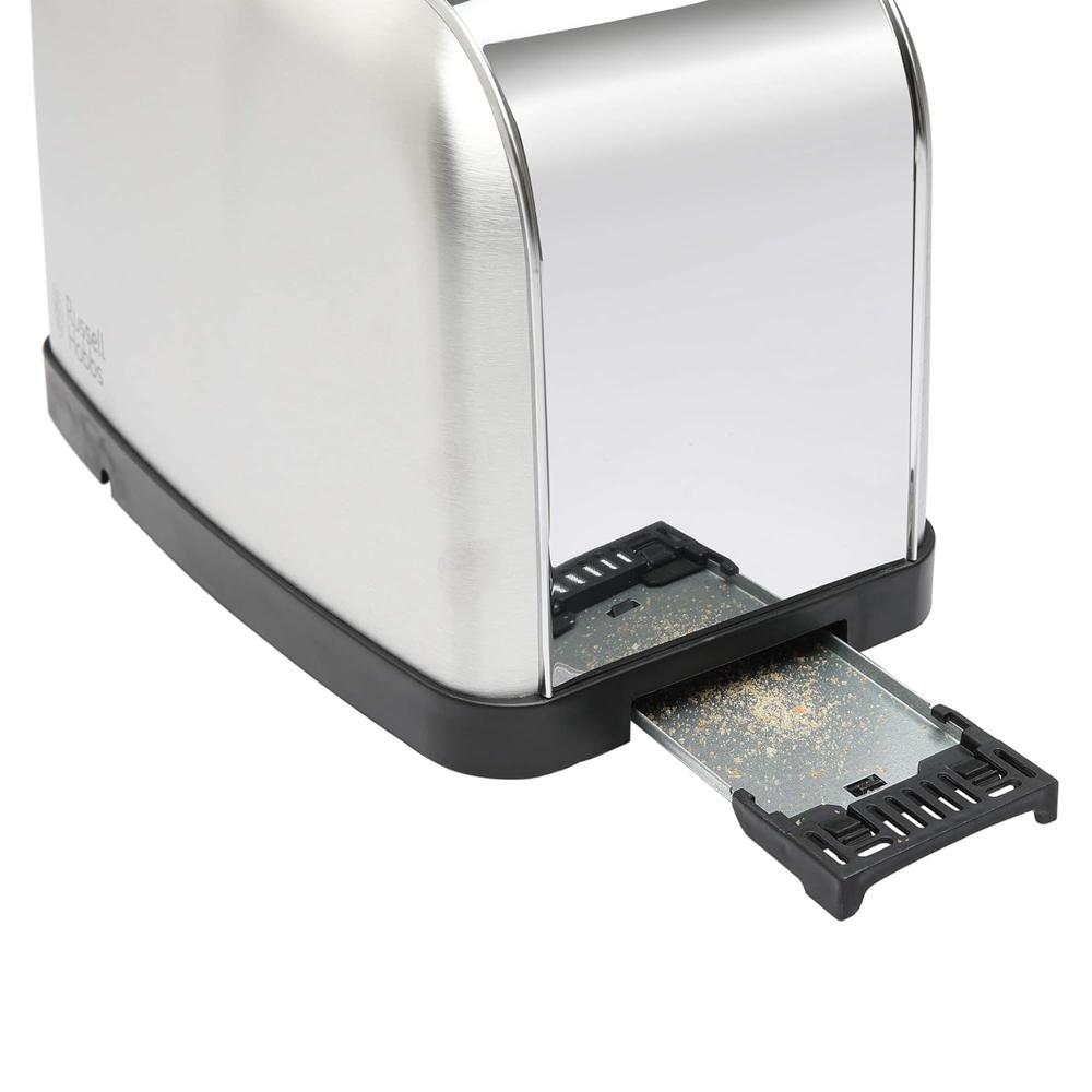 Russell Hobbs 18780 720/850 Watt Premium Stainless Steel 2 Slice Automatic Pop-Up Toaster with 2 Year Manufacturer Warranty - 850 Watts