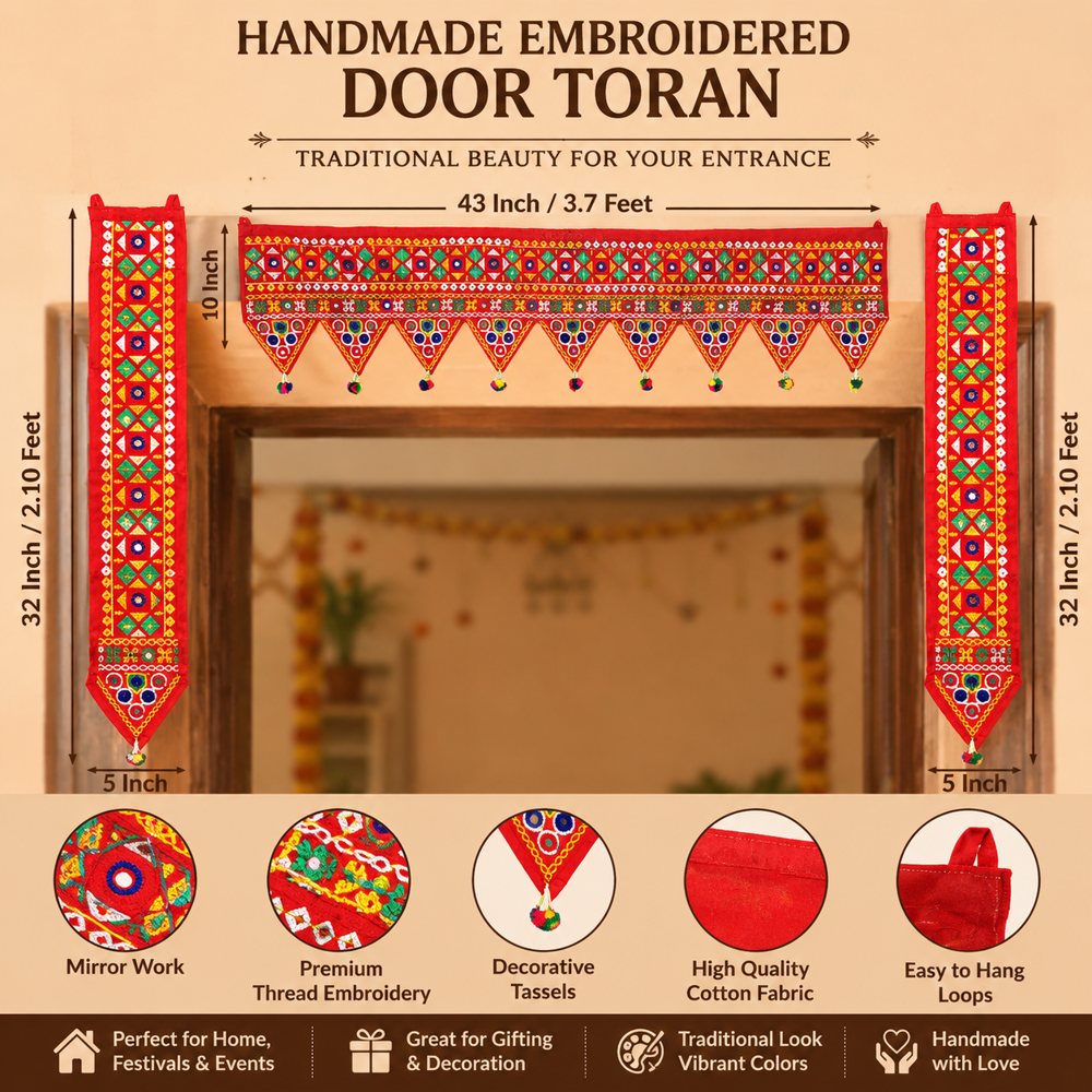 KRISHNA HANDLOOM Bandhanwar for Home Decoration A 3