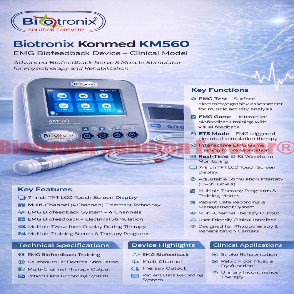 Konmed KM-560 EMG Biofeedback Device for Neurological Rehabilitation