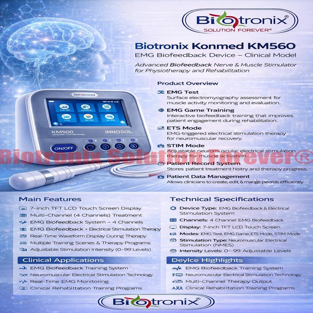Konmed KM-560 EMG Biofeedback Device for Neurological Rehabilitation