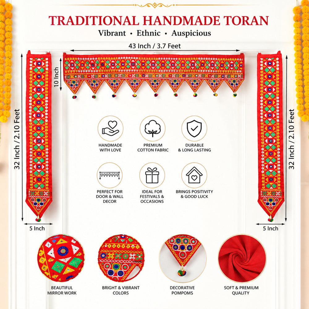 KRISHNA HANDLOOM Home Entrance Toran for Home Decoration A 5