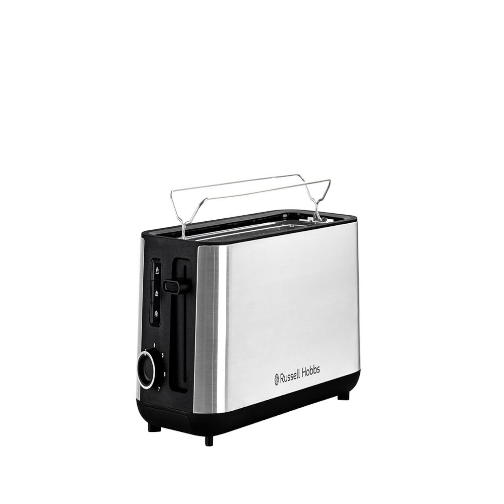 Russell Hobbs 17700 4-Slice Pop Up Toaster | 1470 Watts Power | Extra Long Slots | Variable Browning Control | Bun Warmer, Cancel, Frozen & Reheat Functions | Removable Crumb Tray | 2-Year Warranty
