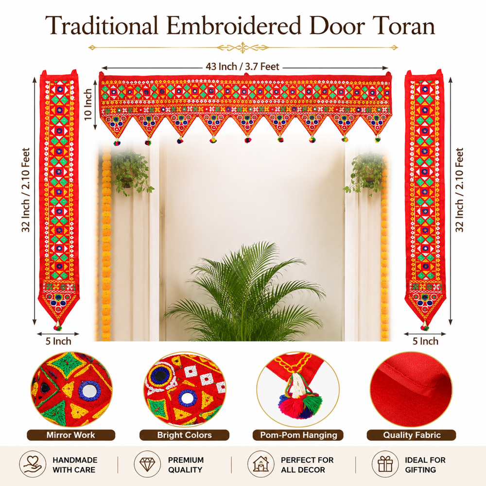 KRISHNA HANDLOOM Decorative Bandarwal for Home Decoration A 7