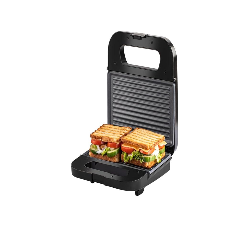 Russell Hobbs RST750GR Sandwich Toaster | 750W Non-Stick Grill Plate for Crispy Snacks | Cool-Touch Handle & Ready-to-Cook Indicator | Overheat Safety Protection | Compact Design | 2-Year Warranty