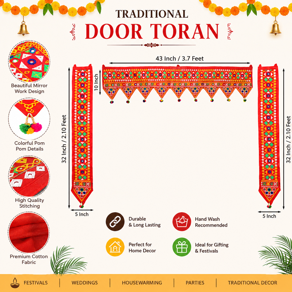 KRISHNA HANDLOOM Main Door Toran for Main Door Decor A 14