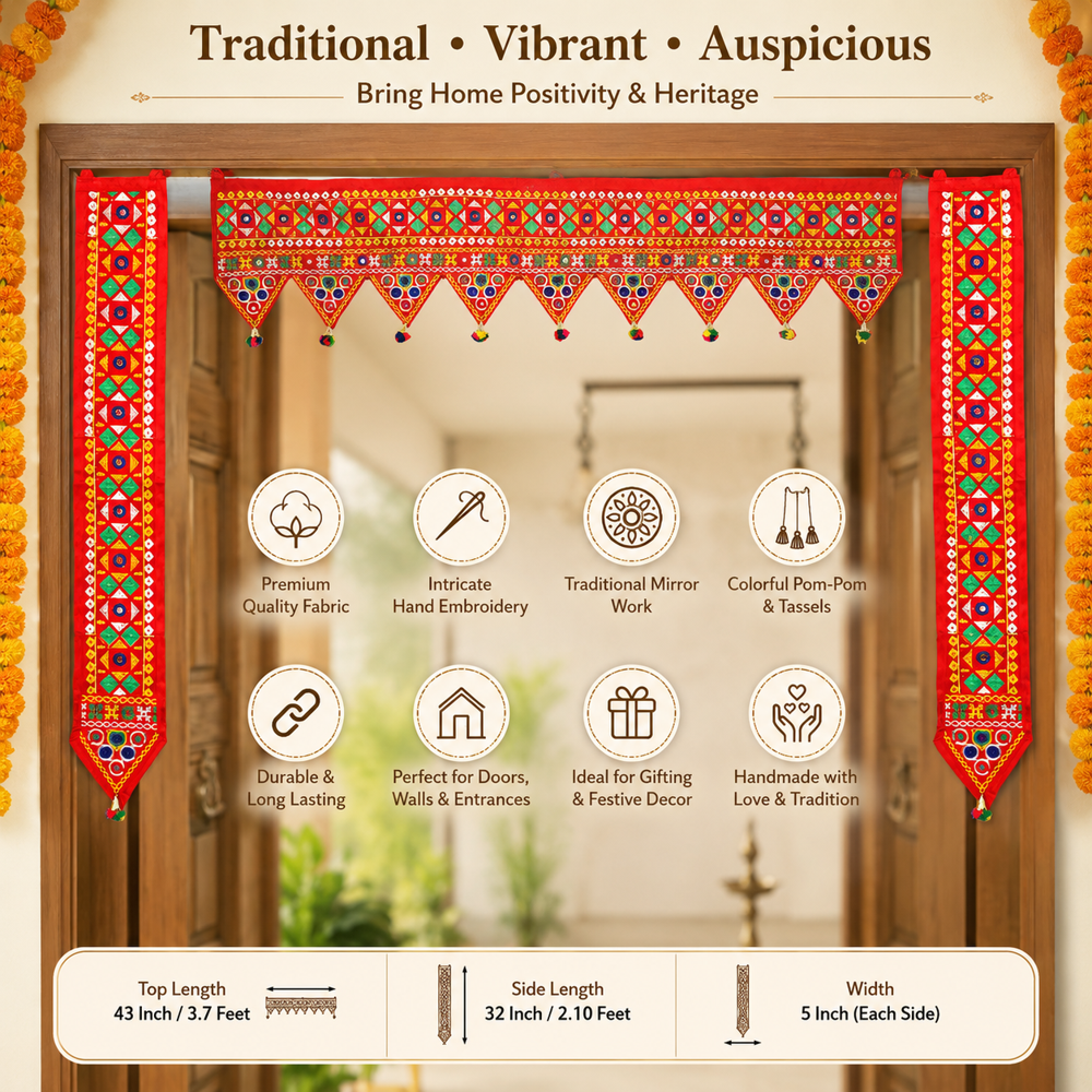 KRISHNA HANDLOOM Festival Toran for Main Door Decor A 16