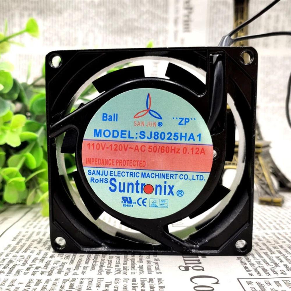 SUNTRONIX SJ8025HA1 110/120V AC 0.14A 8025mm Ball Bearing Industrial Axial Cooling Fan