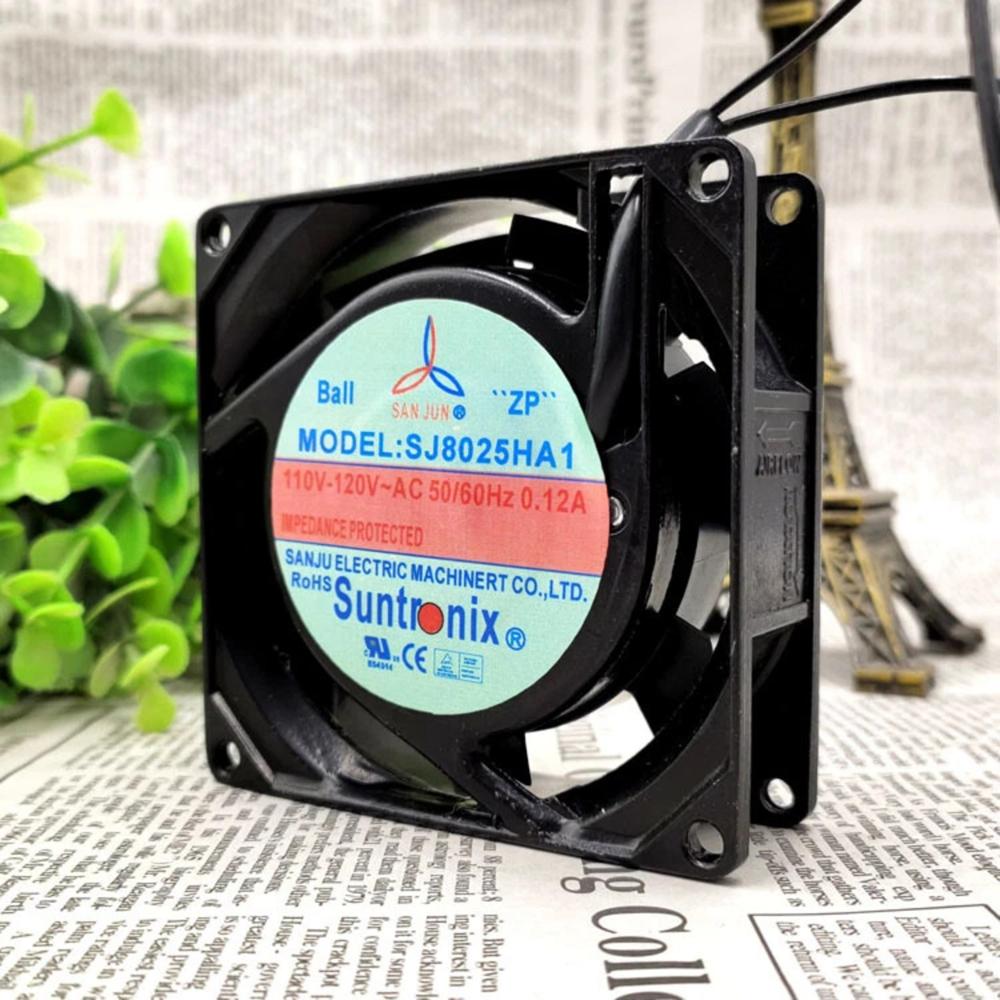 SUNTRONIX SJ8025HA1 110/120V AC 0.14A 8025mm Ball Bearing Industrial Axial Cooling Fan