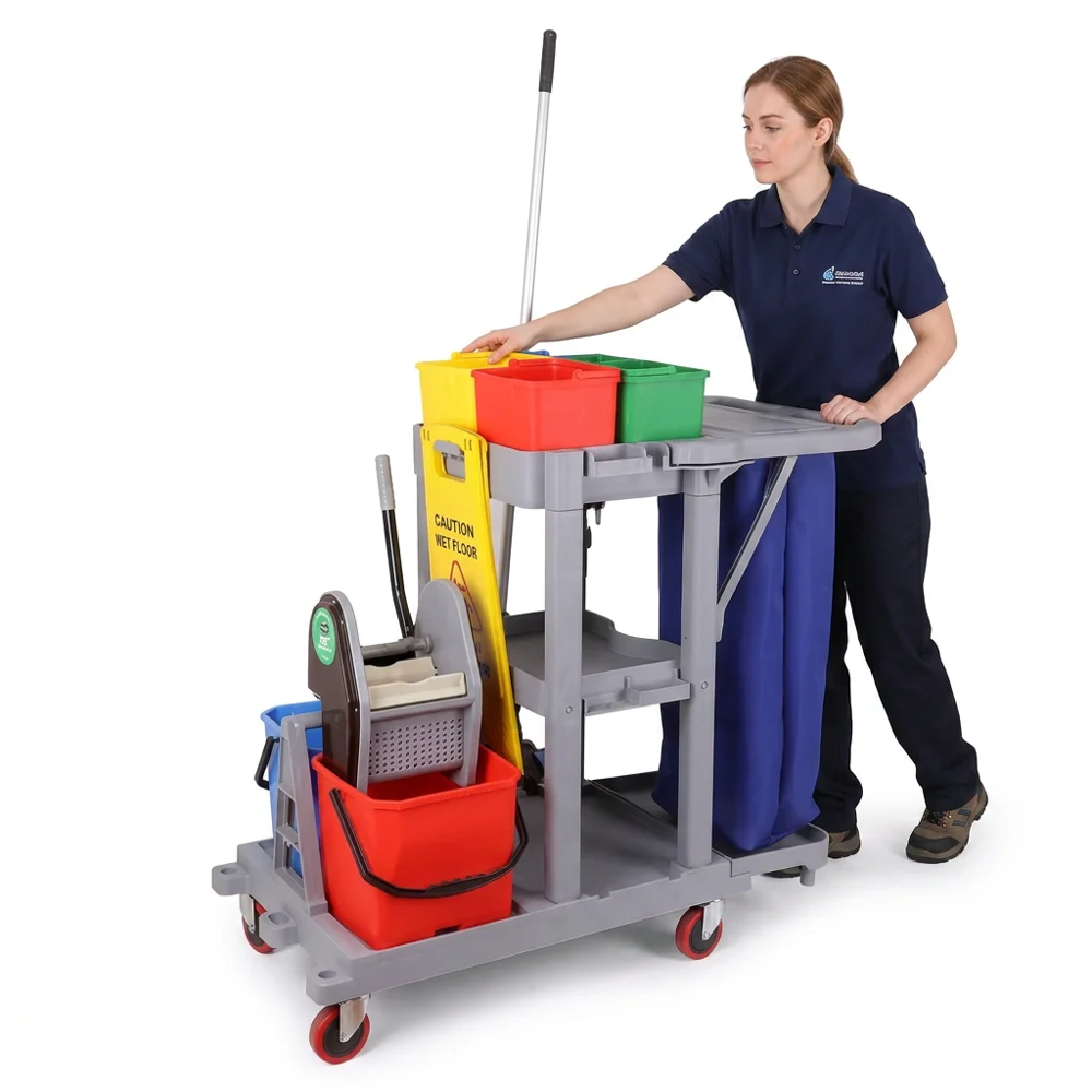 Multifunctional Janitorial Cart - Capacity: 120 Kg