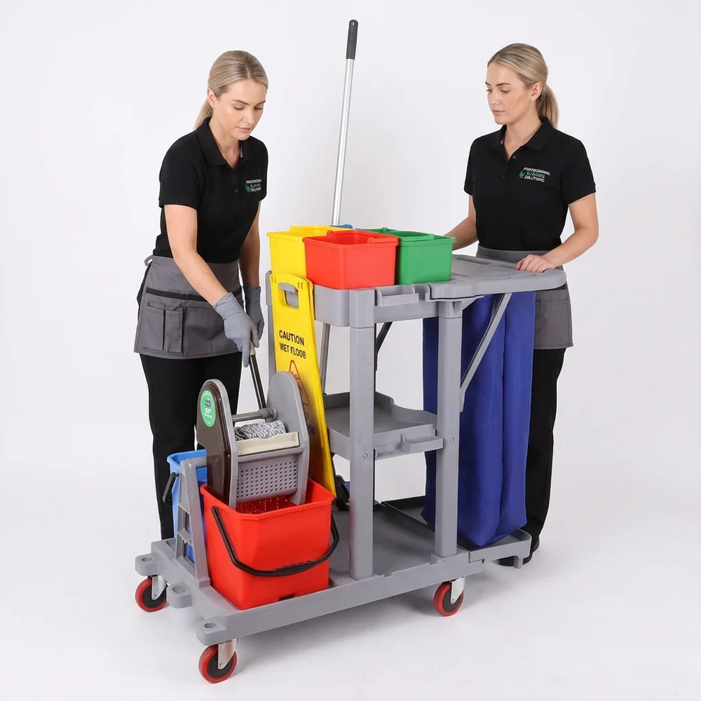 Multifunctional Janitorial Cart - Capacity: 120 Kg