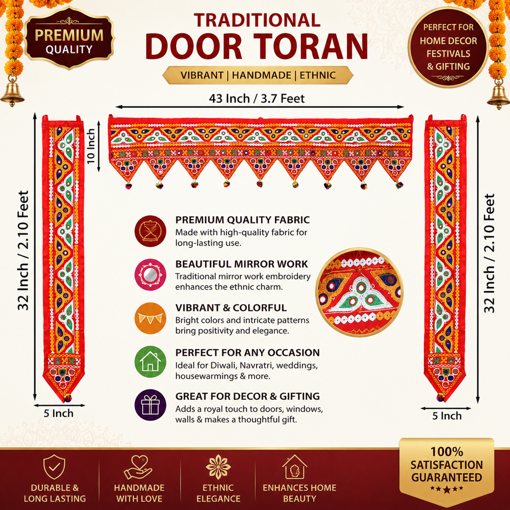 KRISHNA HANDLOOM Home Entrance Toran for Festival Decoration B 2
