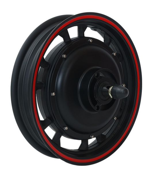 Brushless 10/12-inch Integrated-Wheel Electric Motorcycle Rear Hub Motor with Rim Drum Brake All One Assembly