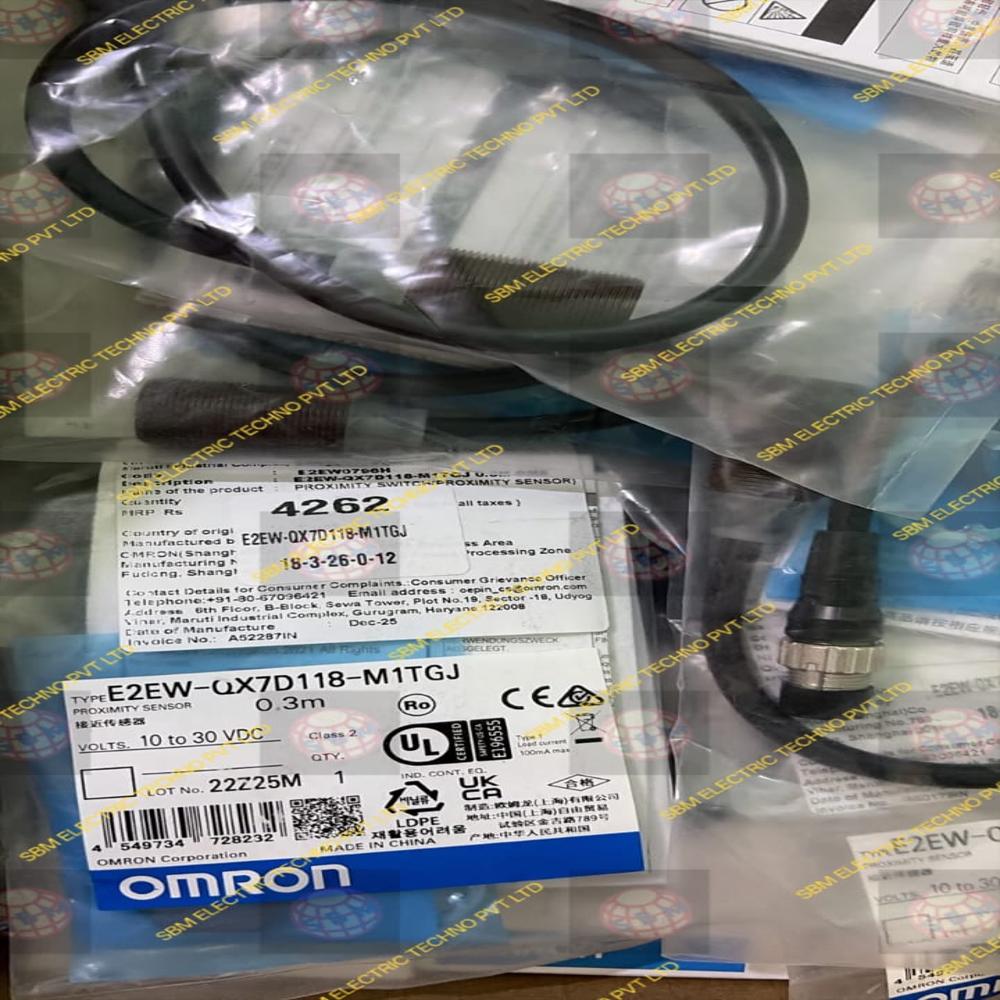 OMRON PROXIMITY SENSOR 10 TO 30VDC, E2EW-QX7D118-M1TGJ