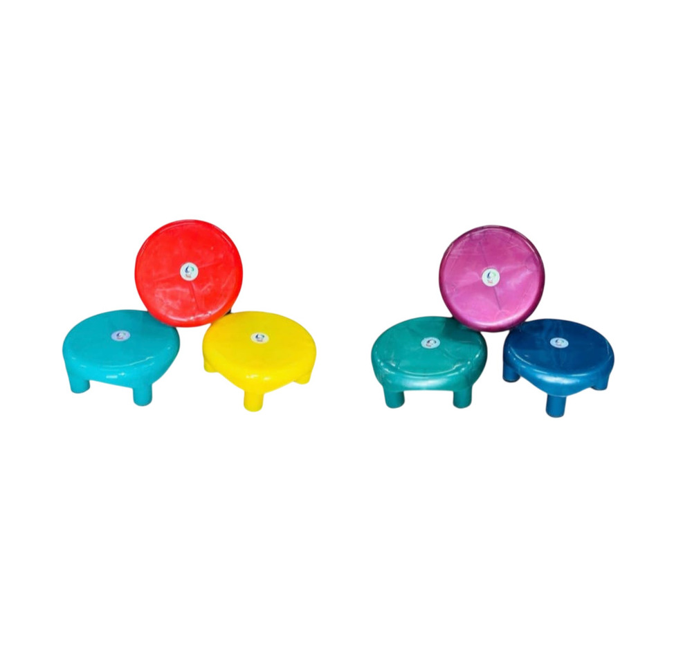 Ultrafresh Round Plastic Patla Stool - Color: Blue