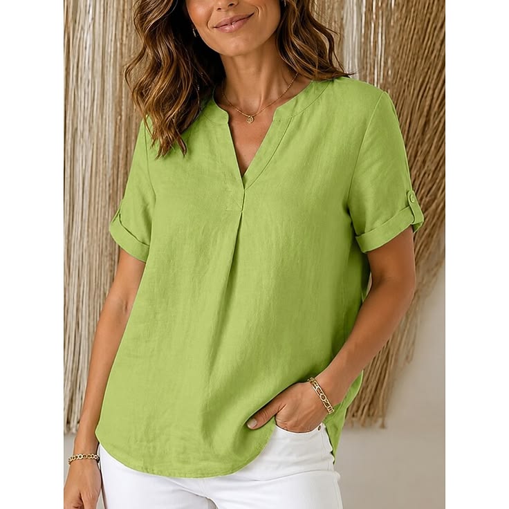 Linen Green Top Sets