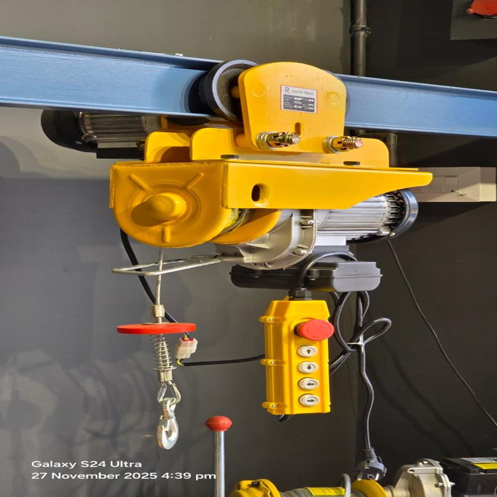 1 Ton Electric Wire Rope Hoist With Electric Trolley