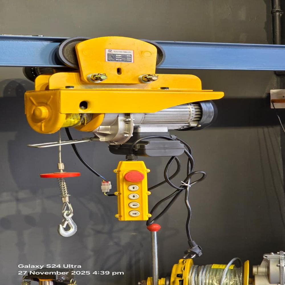 1 Ton Electric Wire Rope Hoist With Electric Trolley