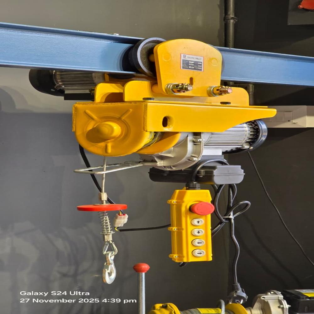 1 Ton Electric Wire Rope Hoist With Electric Trolley