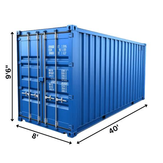 40X8X9.6 Storage Shipping Container - Capacity: Approx. 28-30 Tons