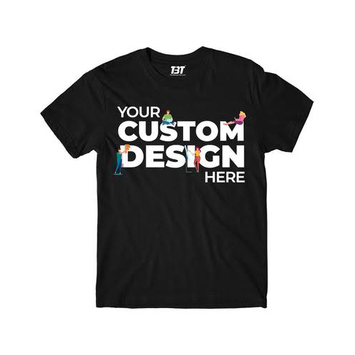 Mens Black Round Neck T-Shirt