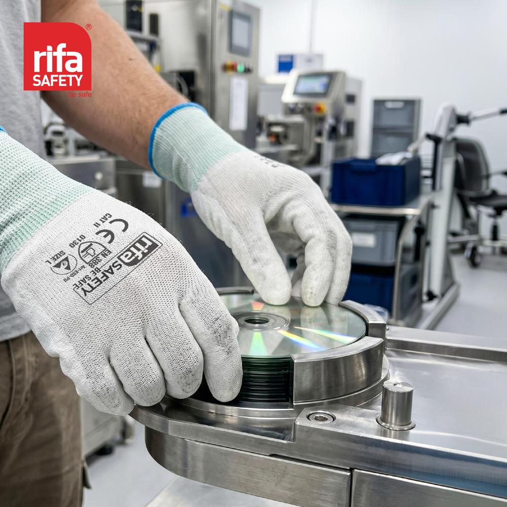 Rifa Safety ESD PU Antistatic Polyurethane Coated Precision Gloves