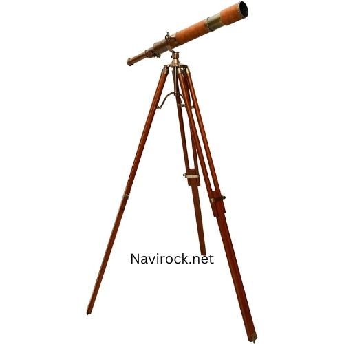 Vintage Marine Brass Telescope Moon Arc Telescope Antique Handmade Floor Standing Tripod