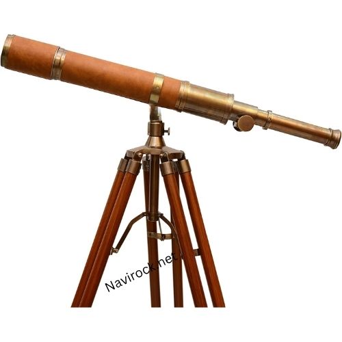 Vintage Marine Brass Telescope Moon Arc Telescope Antique Handmade Floor Standing Tripod
