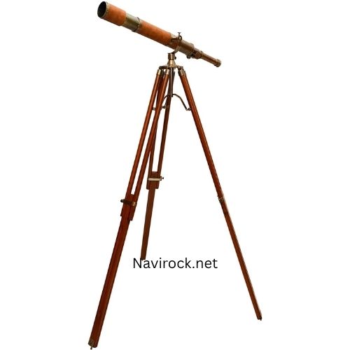 Vintage Marine Brass Telescope Moon Arc Telescope Antique Handmade Floor Standing Tripod